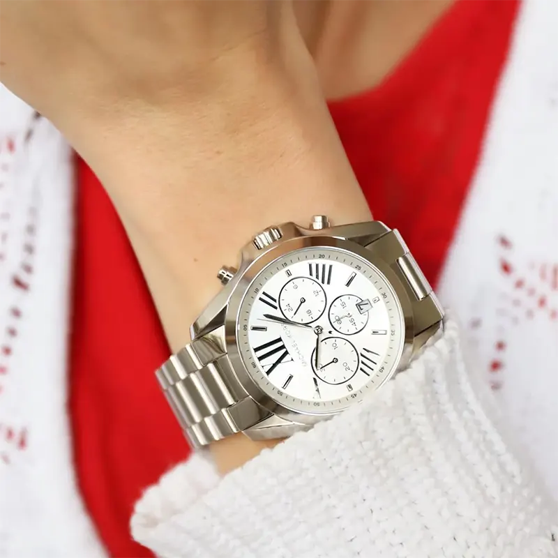 Michael Kors Bradshaw Silver-tone Fashion Ladies Watch- MK5535